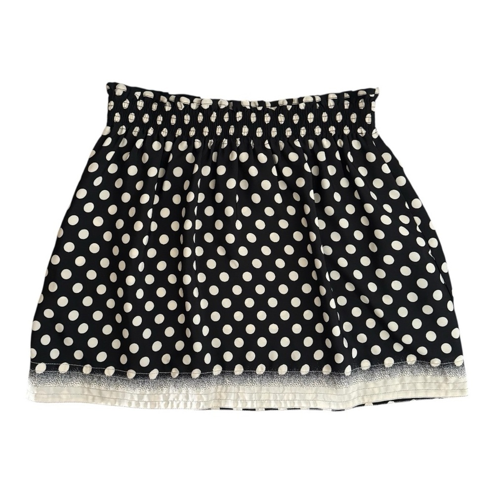 Ecote Polka Dot Mini Skirt Black White Flowy Pockets Urban Outfitters Small